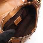 Gucci Shoulder Bag Bamboo Snuffle Bit Tassel Brown Leather — view 3
