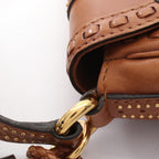 Gucci Shoulder Bag Bamboo Snuffle Bit Tassel Brown Leather — view 7