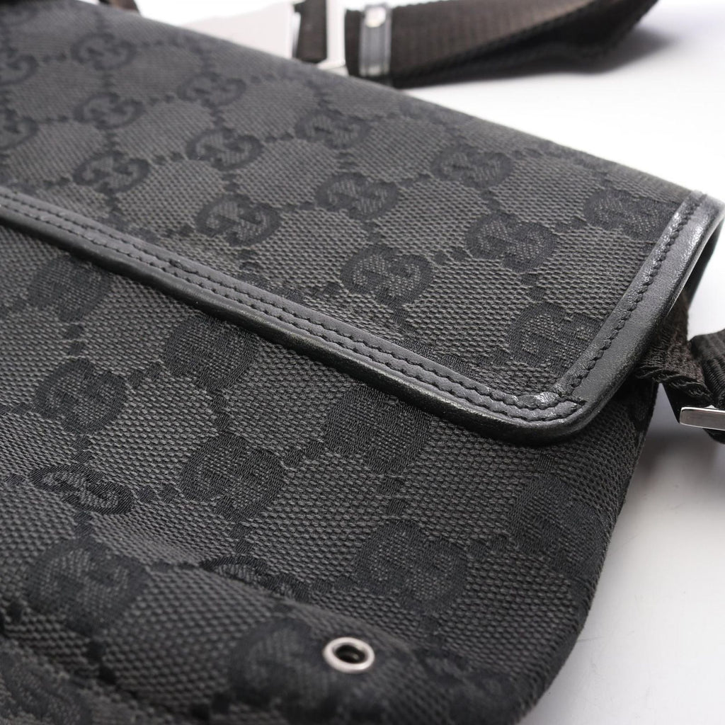 Gucci Waist Bag GG Canvas Black — view 8