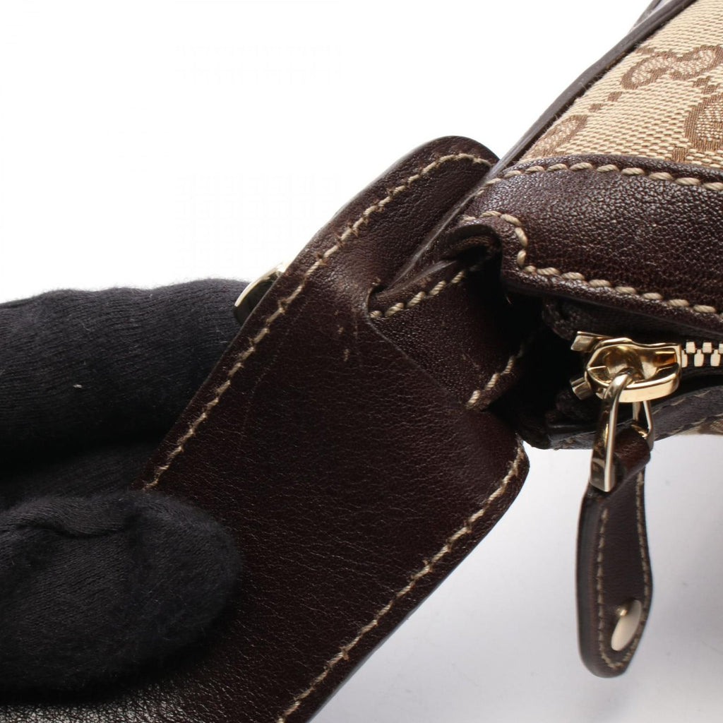 Gucci Shoulder Bag GG Canvas Sherry Line Studs Beige Brown — view 8