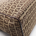 Fendi Tote Zucchino Beige Canvas Leather — view 6