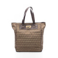 Fendi Tote Zucchino Beige Canvas Leather