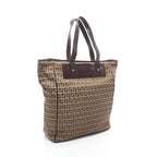 Fendi Tote Zucchino Beige Canvas Leather — view 2