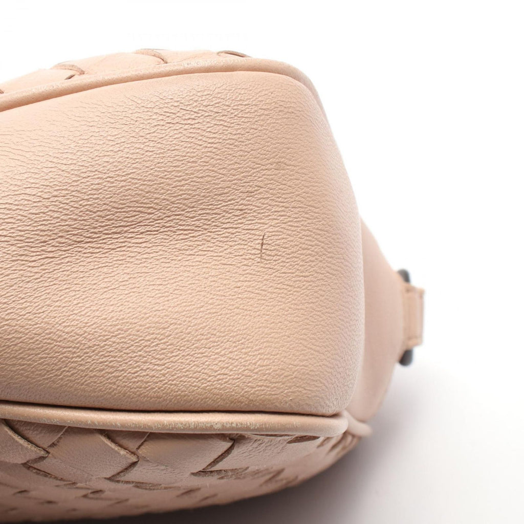 Bottega Veneta Shoulder Bag Intrecciato Pink Beige Leather — view 6