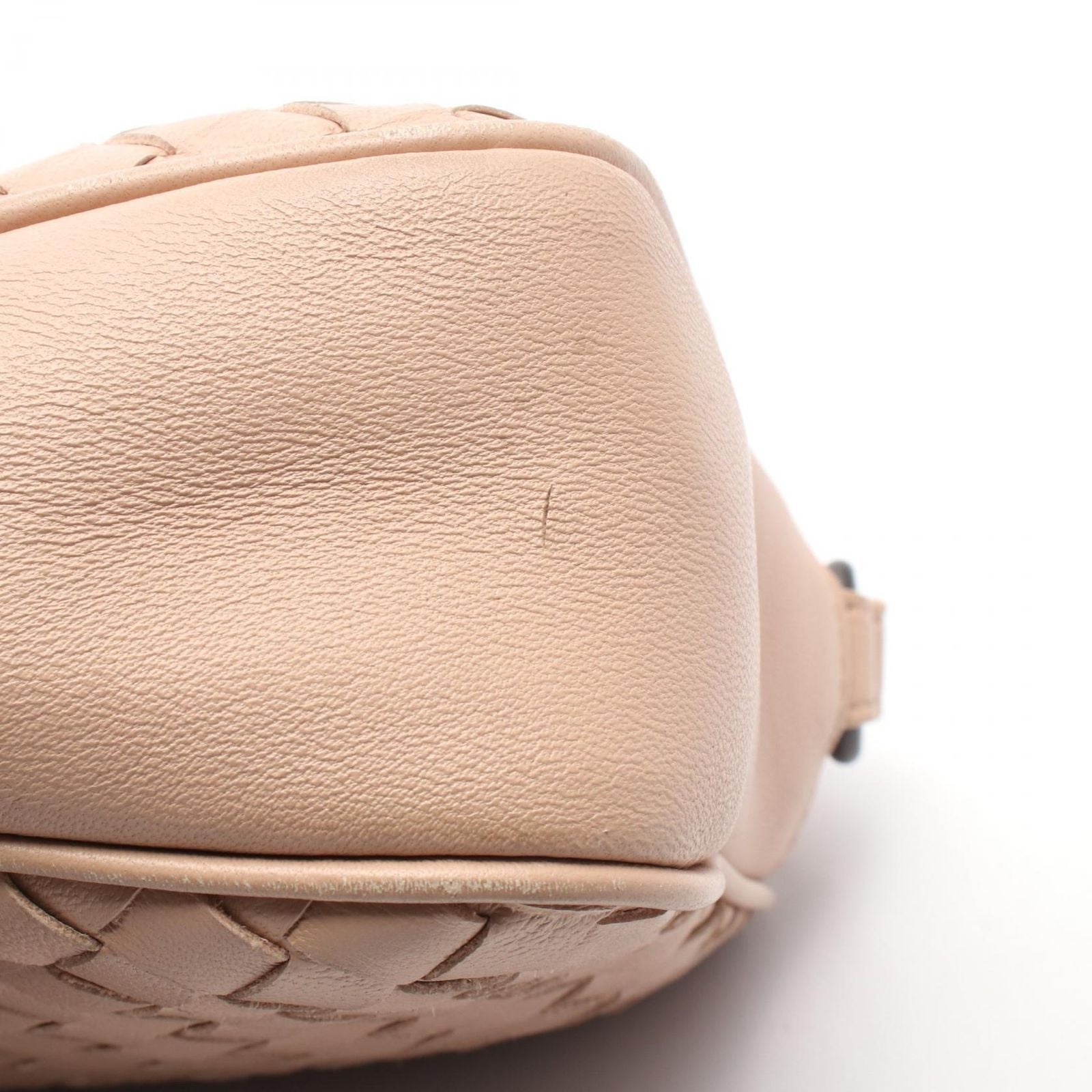 Bottega Veneta Shoulder Bag Intrecciato Pink Beige Leather — view 6