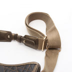 Dior Shoulder Bag Cannage Dark Brown Gold Canvas Leather — view 9