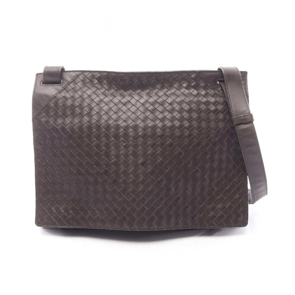 Bottega Veneta Shoulder Bag Intrecciato Dark Brown Leather