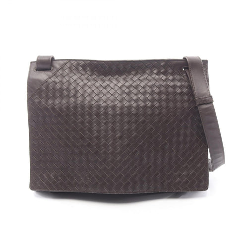 Bottega Veneta Shoulder Bag Intrecciato Dark Brown Leather