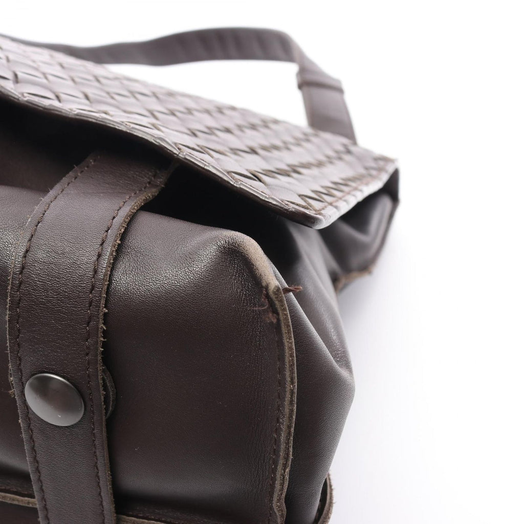 Bottega Veneta Shoulder Bag Intrecciato Dark Brown Leather — view 5