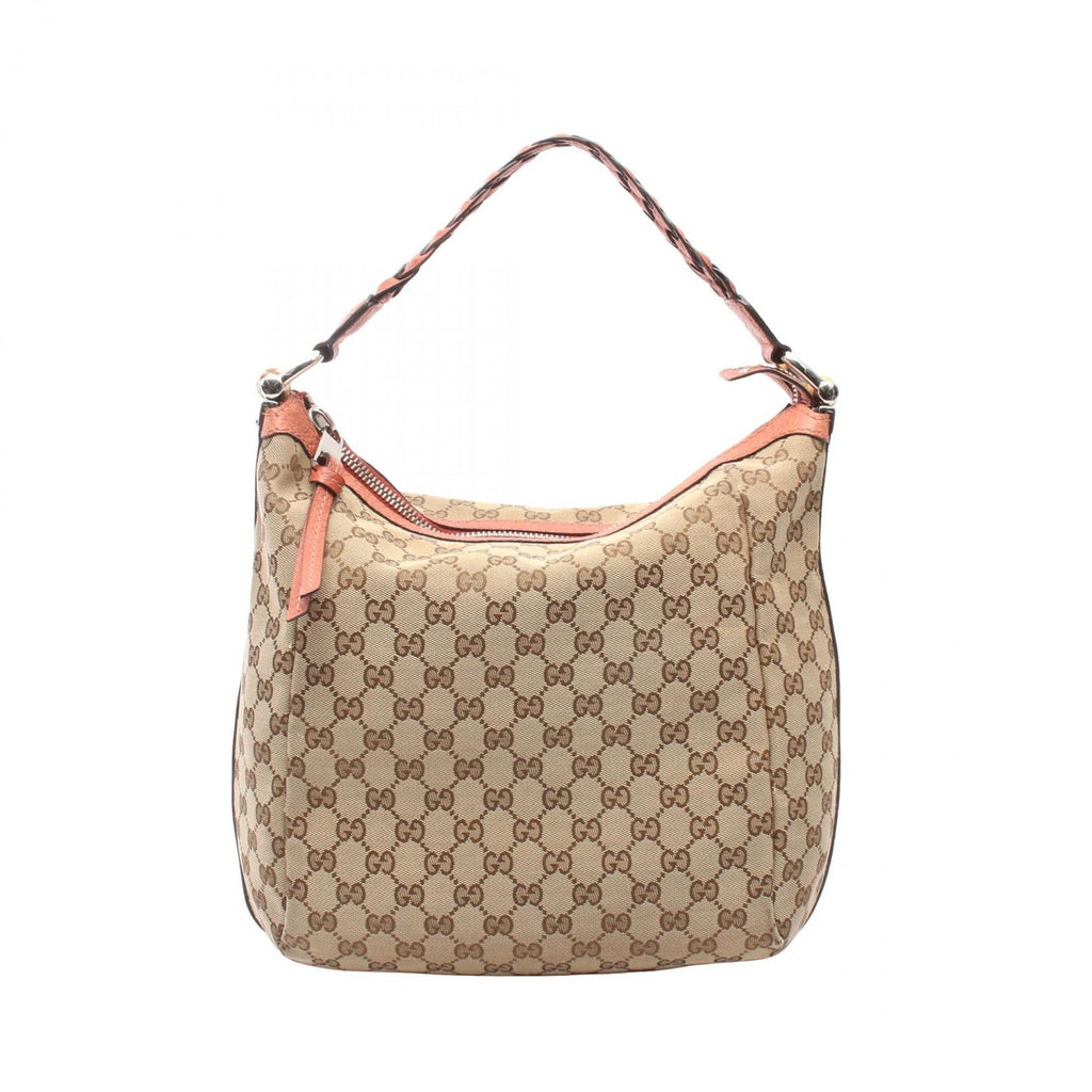 Gucci Shoulder Bag GG Canvas Beige Pink