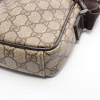 Gucci Shoulder Bag GG Supreme Beige Dark Brown Canvas Leather — view 5