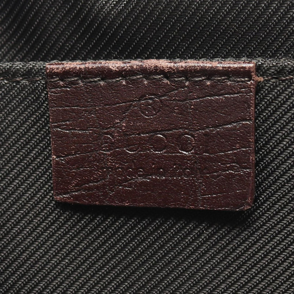 Gucci Shoulder Bag GG Supreme Beige Dark Brown Canvas Leather — view 4