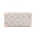 Louis Vuitton Round Wallet Zippy Mahina Flight Mode Brume Leather
