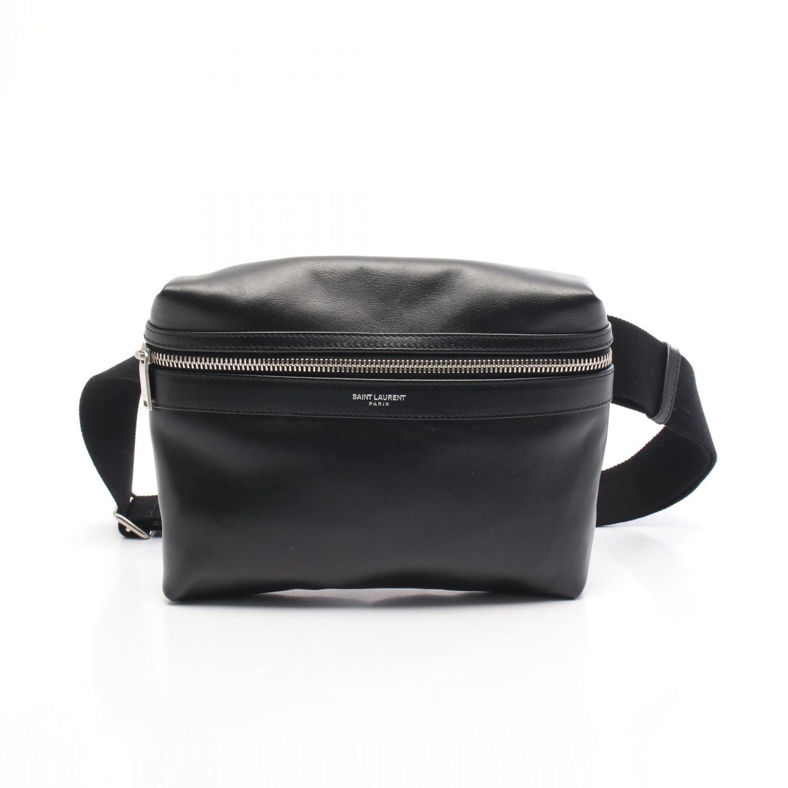 Saint Laurent Paris Waist Bag Sac City Black Leather