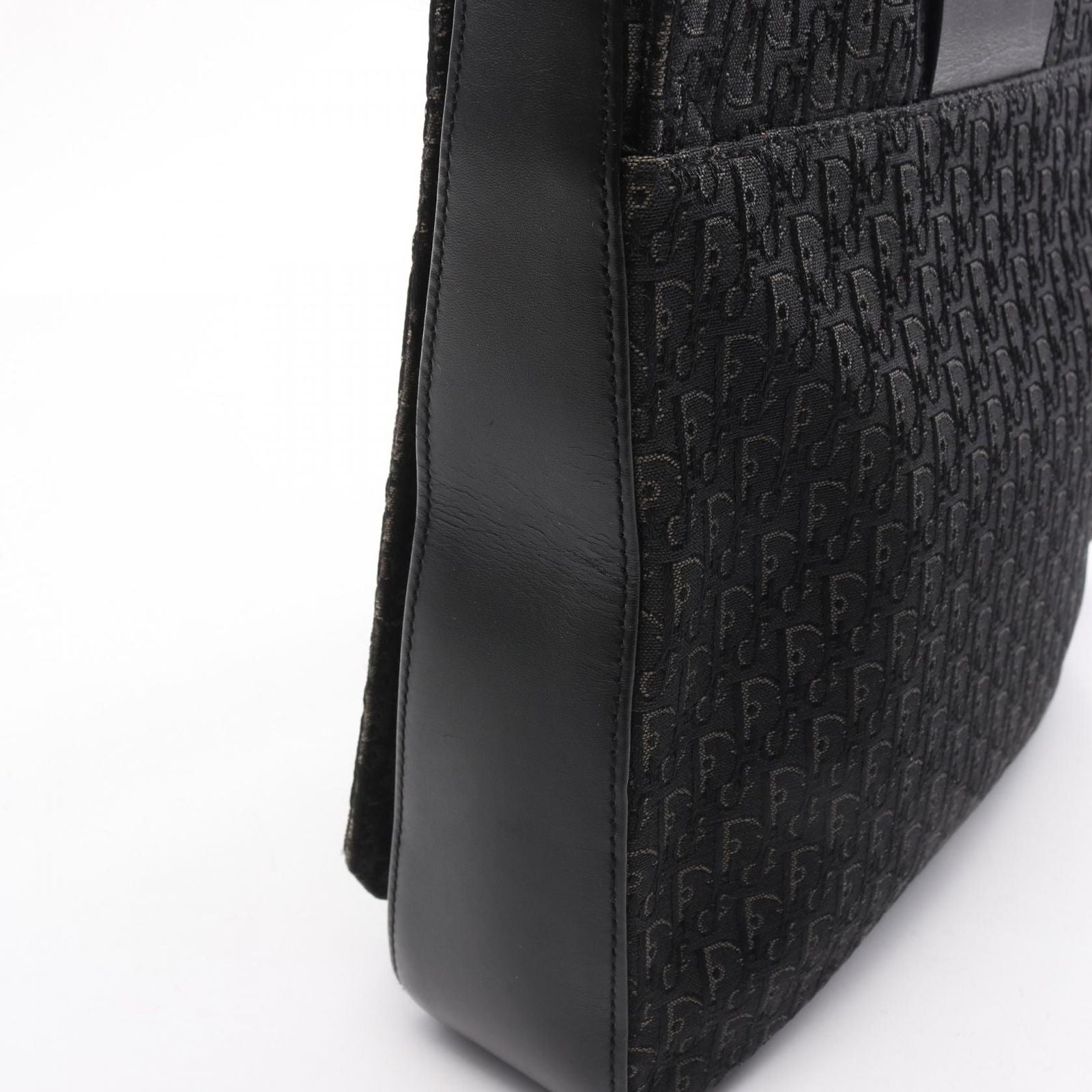 Dior Shoulder Bag Street Chic Trotter Black Canvas Leather — view 7