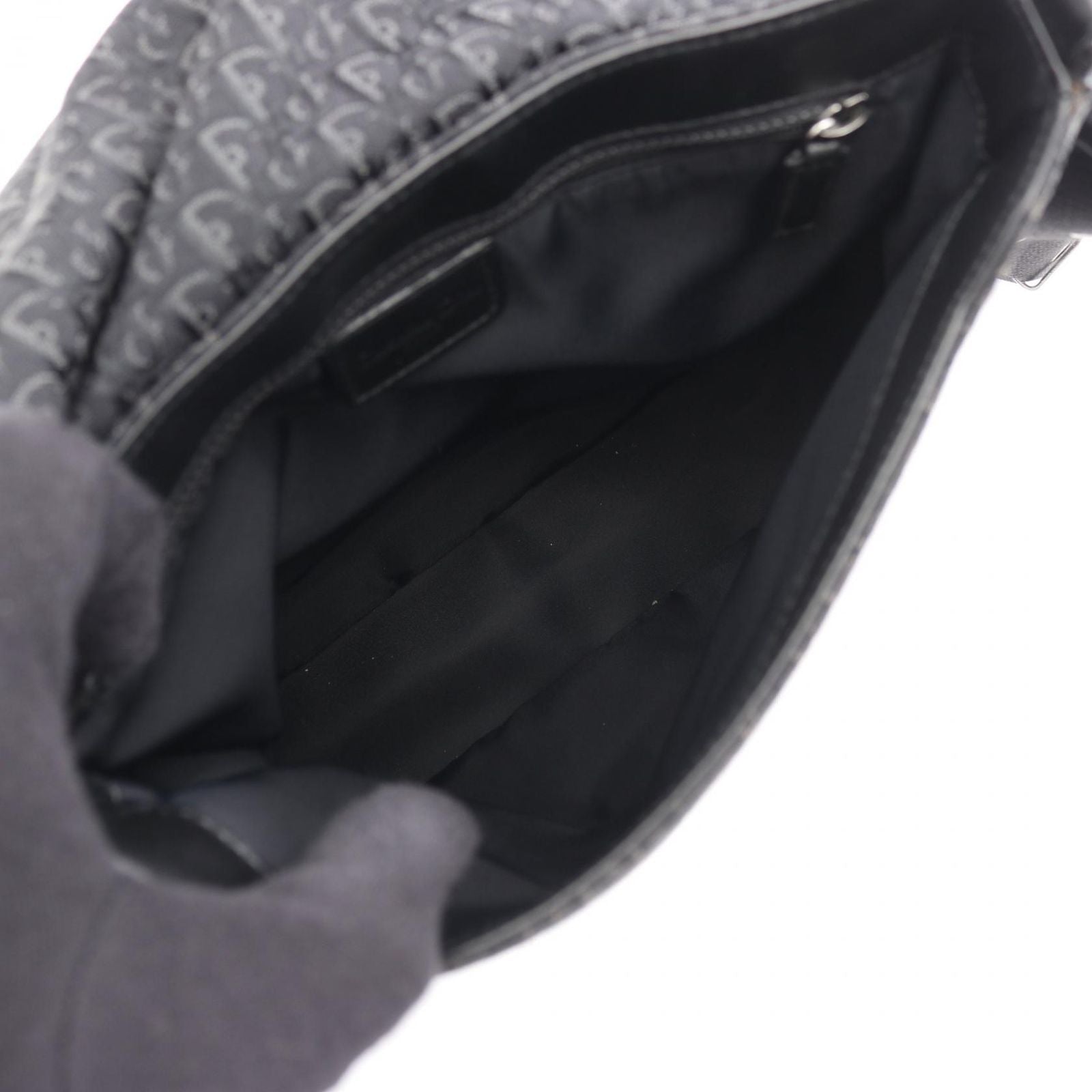 Dior Shoulder Bag Street Chic Trotter Black Canvas Leather — view 3