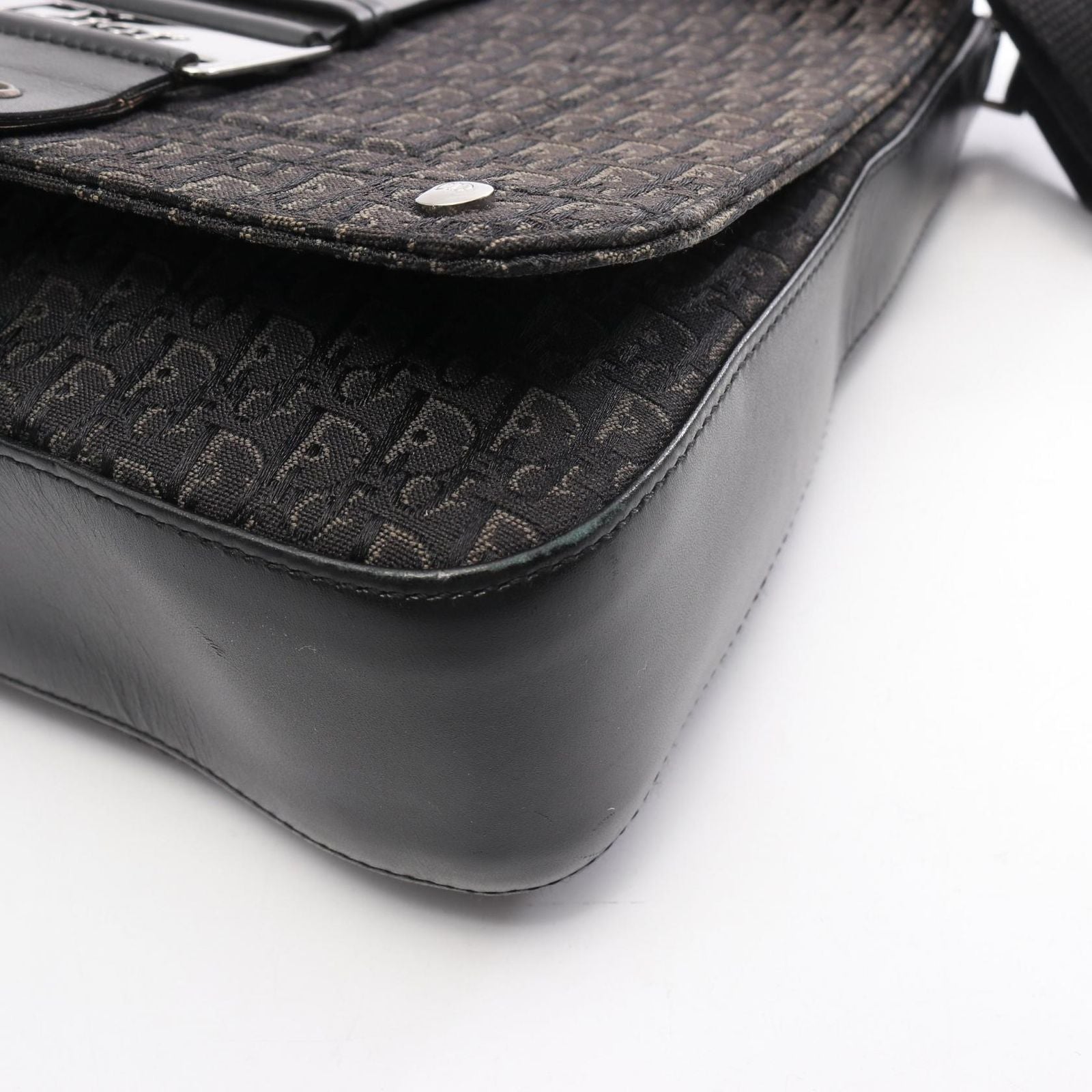 Dior Shoulder Bag Street Chic Trotter Black Canvas Leather — view 5
