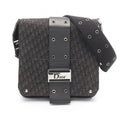 Dior Shoulder Bag Street Chic Trotter Black Canvas Leather