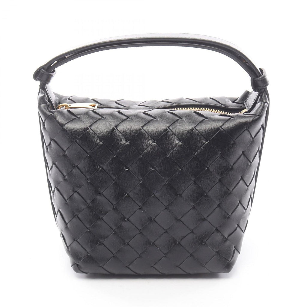 Bottega Veneta Handbag Candy Wallace Intrecciato Black Leather