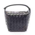 Bottega Veneta Handbag Candy Wallace Intrecciato Black Leather