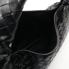 Bottega Veneta Handbag Hop Intrecciato Black Leather Small — view 3