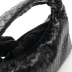 Bottega Veneta Handbag Hop Intrecciato Black Leather Small — view 5