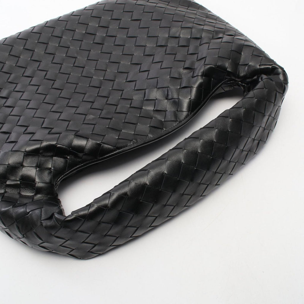 Bottega Veneta Handbag Hop Intrecciato Black Leather Small — view 6