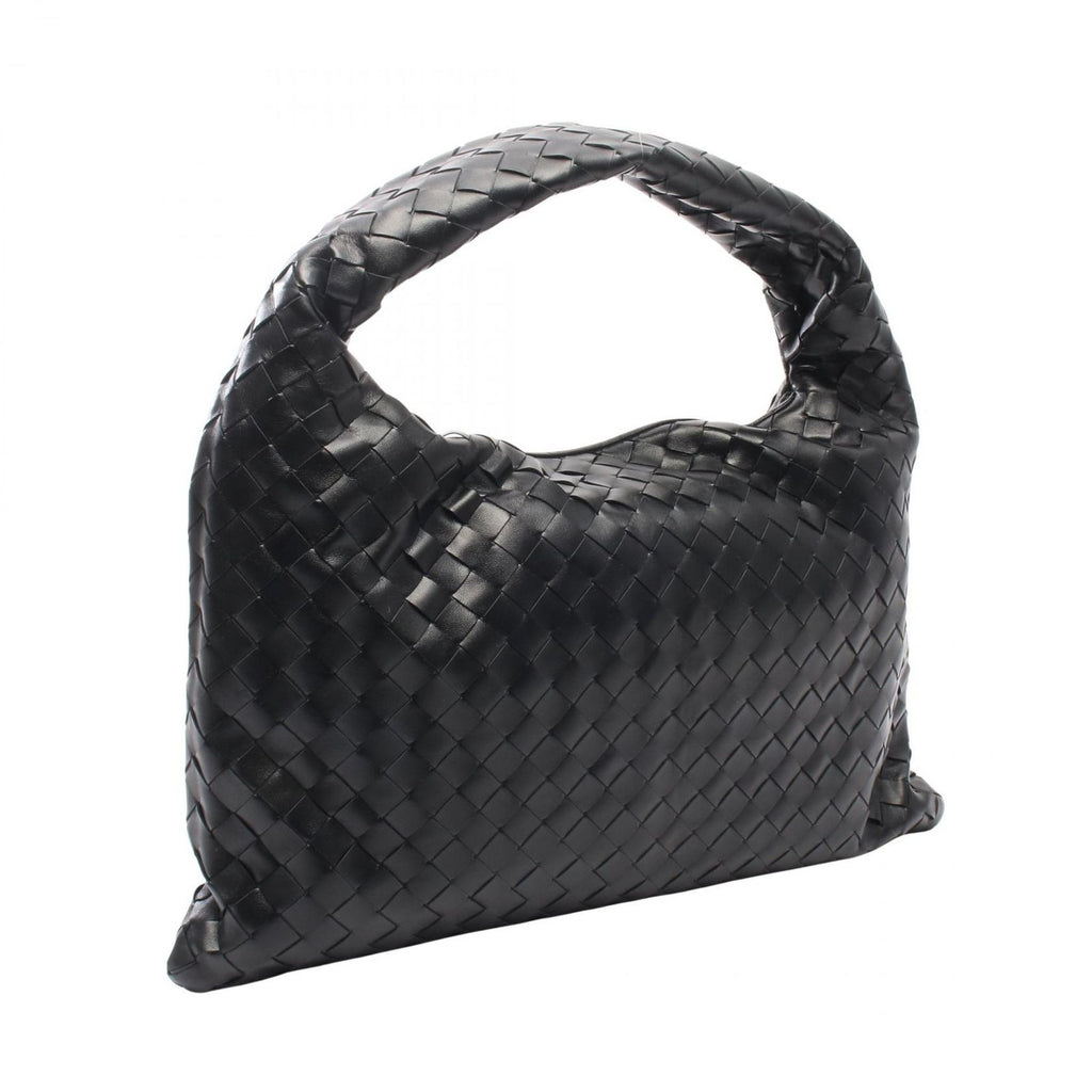 Bottega Veneta Handbag Hop Intrecciato Black Leather Small — view 2