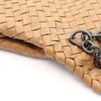 Bottega Veneta Shoulder Bag Olympia Intrecciato Brown Leather Chain — view 7
