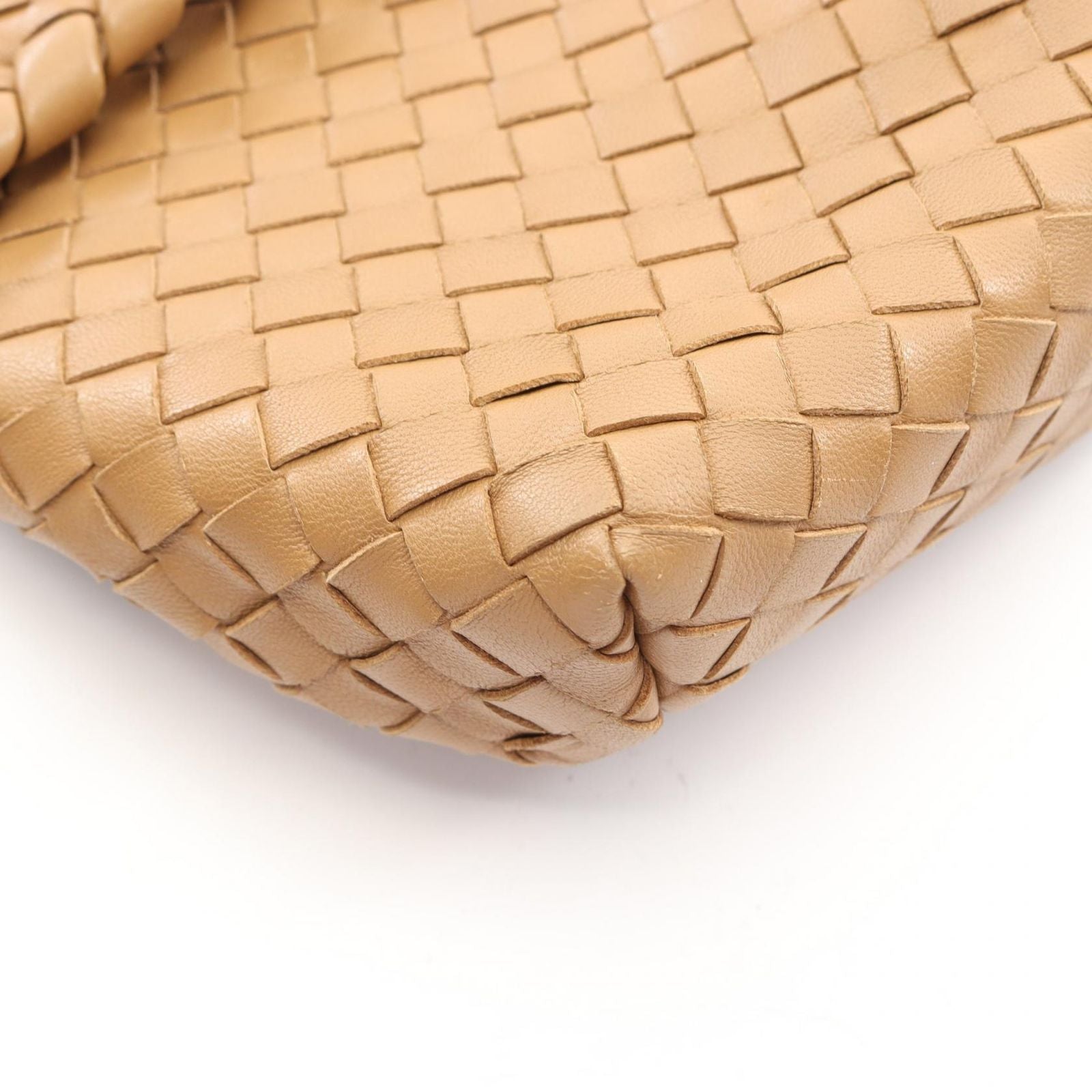 Bottega Veneta Shoulder Bag Olympia Intrecciato Brown Leather Chain — view 6