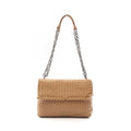 Bottega Veneta Shoulder Bag Olympia Intrecciato Brown Leather Chain