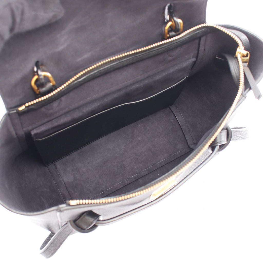 Celine Belt Bag Micro 2-Way Black Leather — view 3