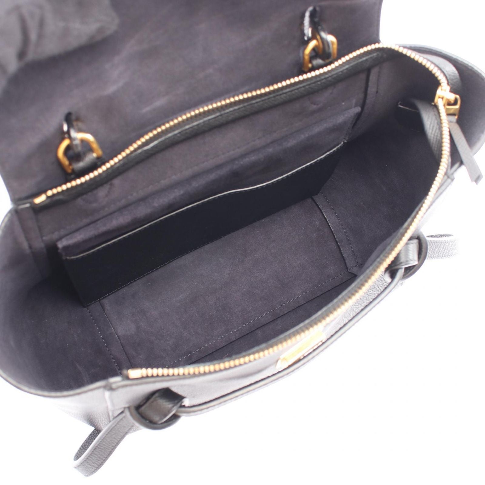 Celine Belt Bag Micro 2-Way Black Leather — view 3