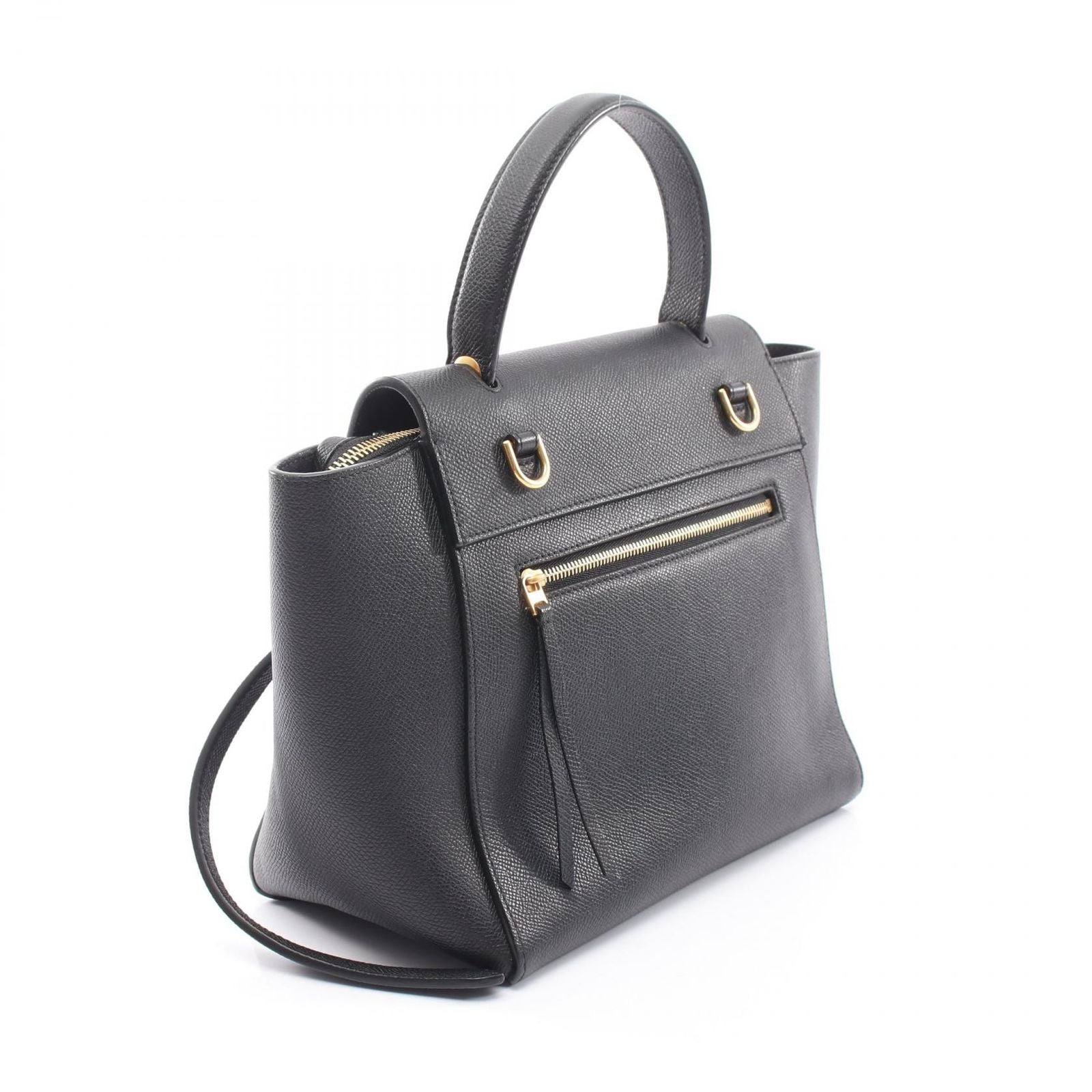 Celine Belt Bag Micro 2-Way Black Leather — view 2
