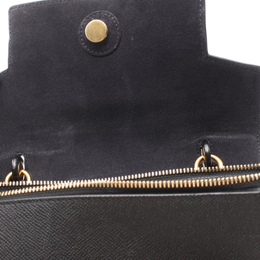 Celine Belt Bag Micro 2-Way Black Leather — view 9