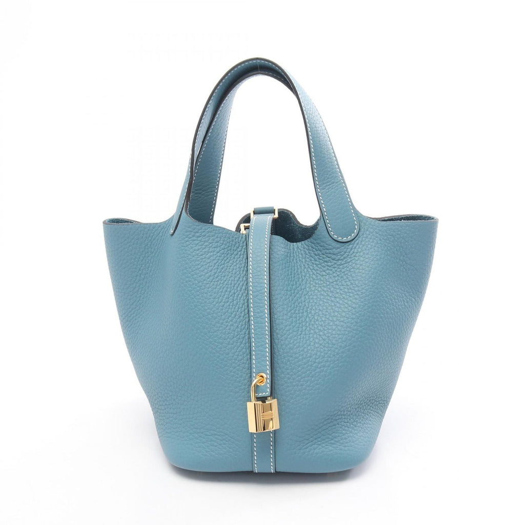 Hermes Handbag Picotin Lock PM New Blue Jean