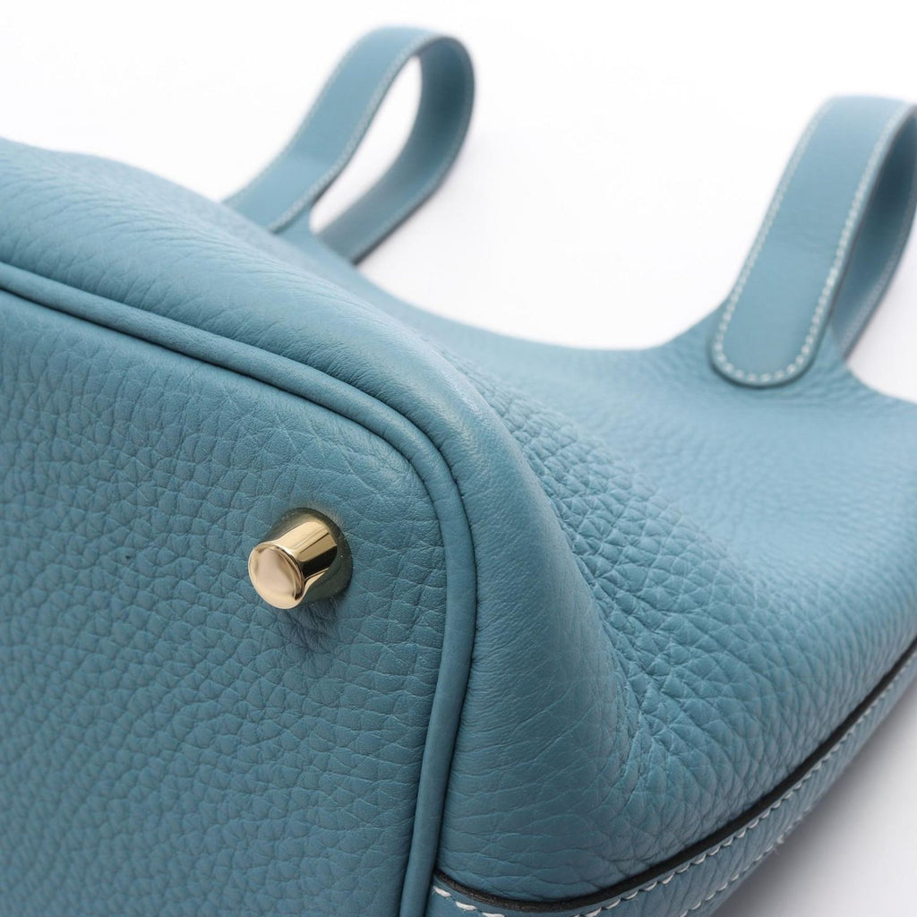 Hermes Handbag Picotin Lock PM New Blue Jean — view 6