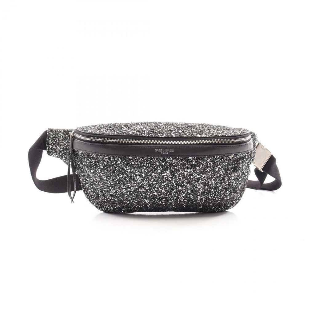 Saint Laurent Paris Waist Bag Classic Black Leather Sequin