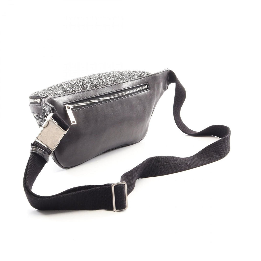 Saint Laurent Paris Waist Bag Classic Black Leather Sequin — view 2