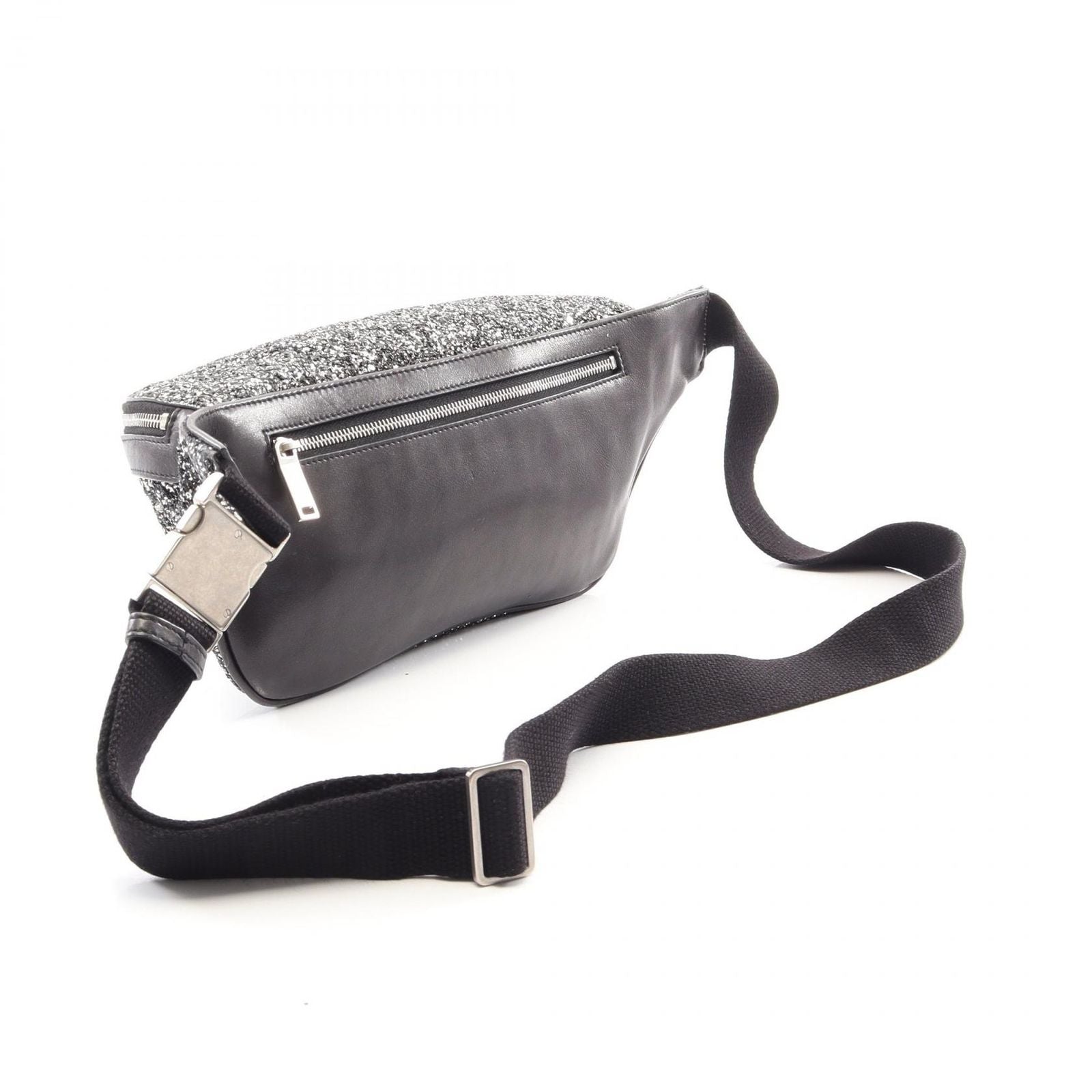 Saint Laurent Paris Waist Bag Classic Black Leather Sequin — view 2