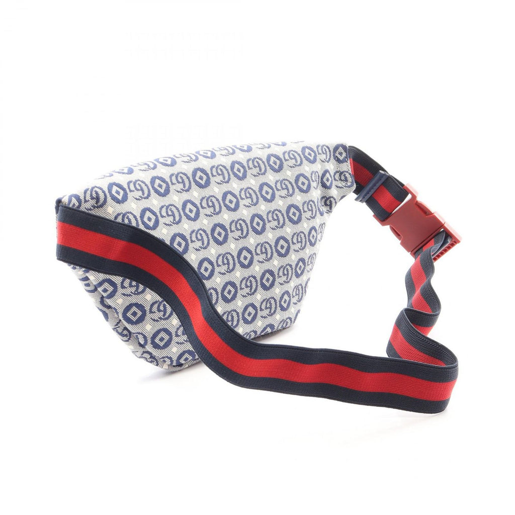 Gucci Waist Bag Children GG Logo Kids Blue Canvas Leather Star — view 2