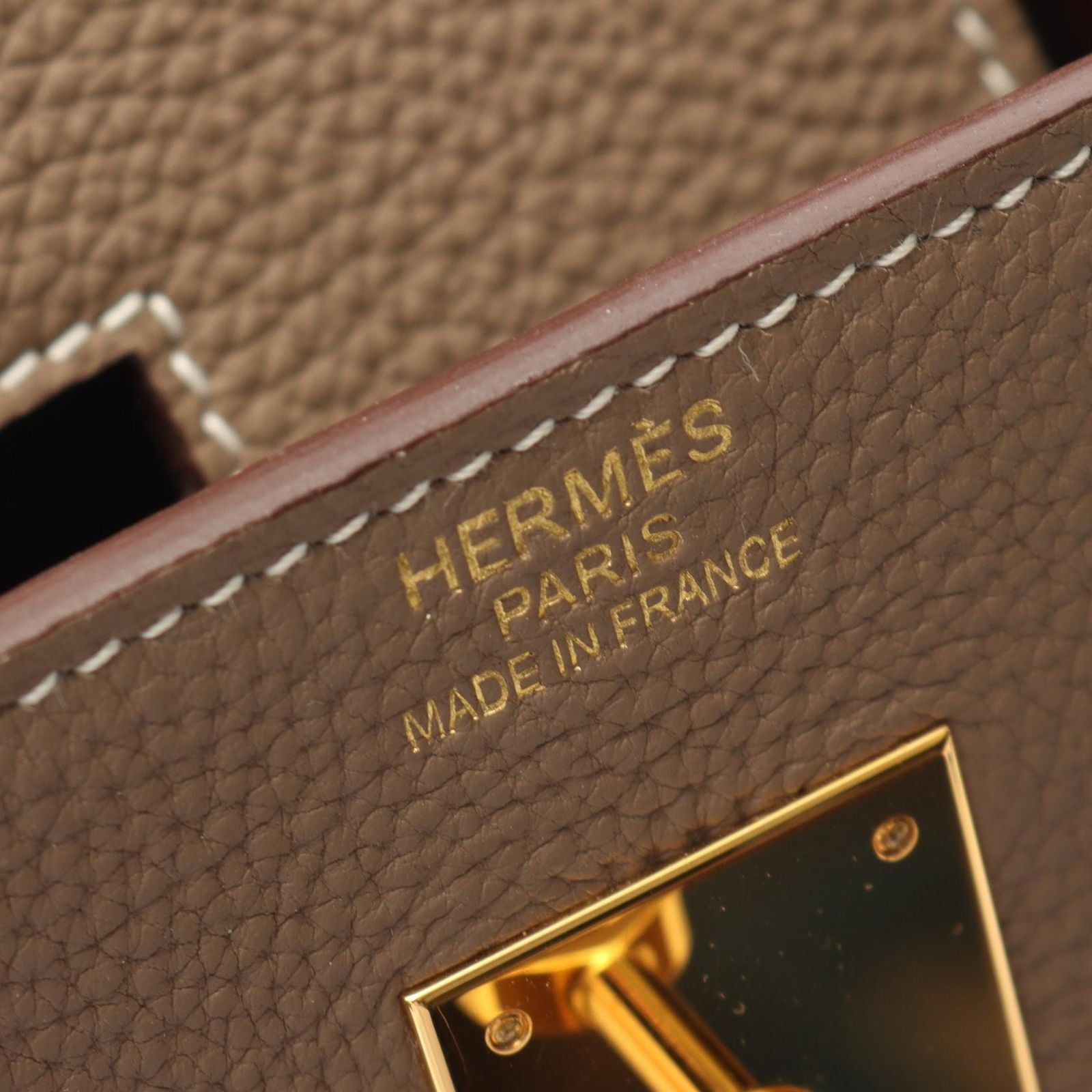 Hermes Handbag Birkin 40 Etoupe Leather Calf — view 4
