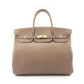Hermes Handbag Birkin 40 Etoupe Leather Calf