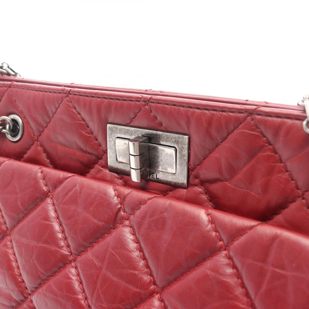 Chanel Shoulder Bag 2.55 Quilted Mademoiselle Chain Red Calf — view 8
