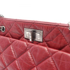 Chanel Shoulder Bag 2.55 Quilted Mademoiselle Chain Red Calf — view 8
