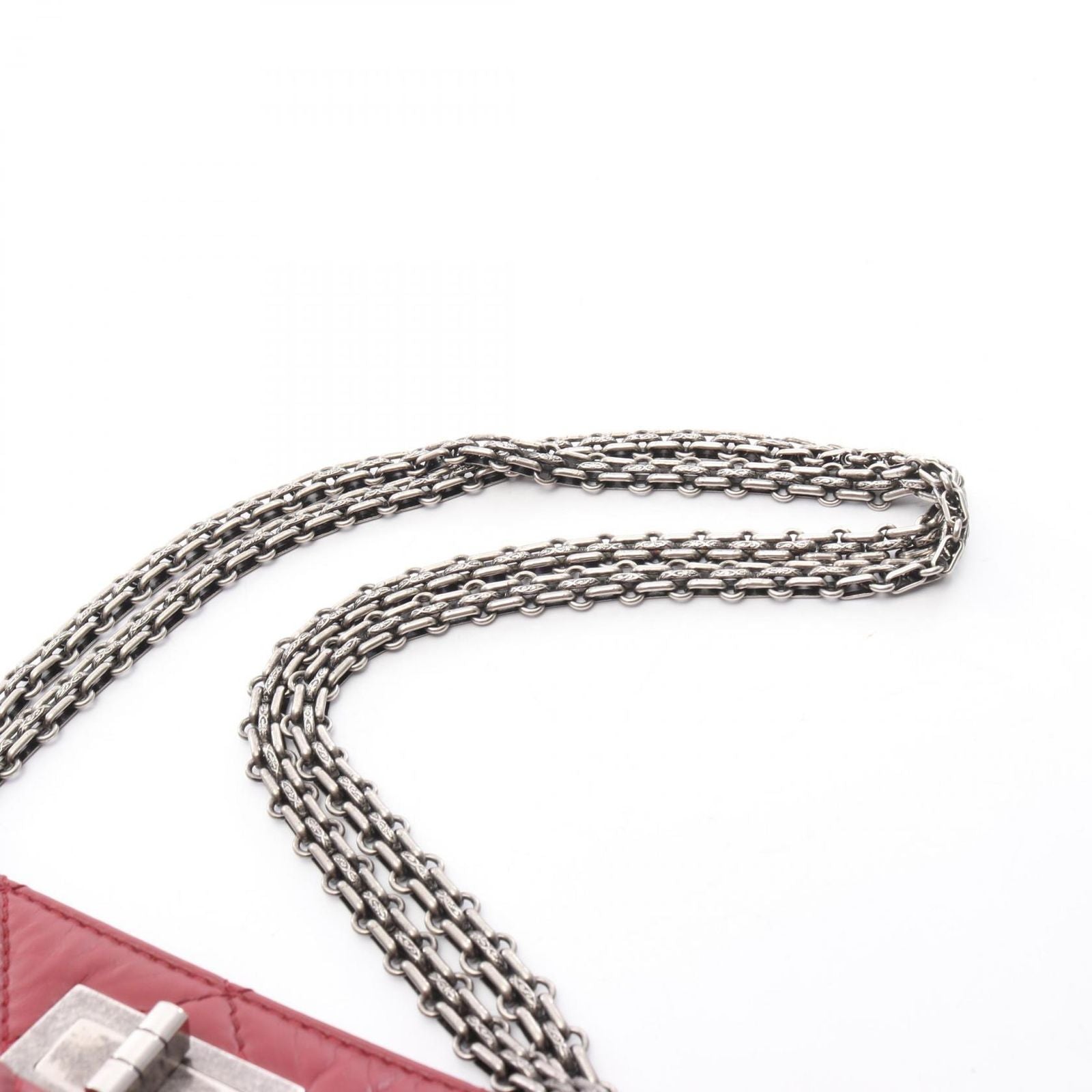 Chanel Shoulder Bag 2.55 Quilted Mademoiselle Chain Red Calf — view 9