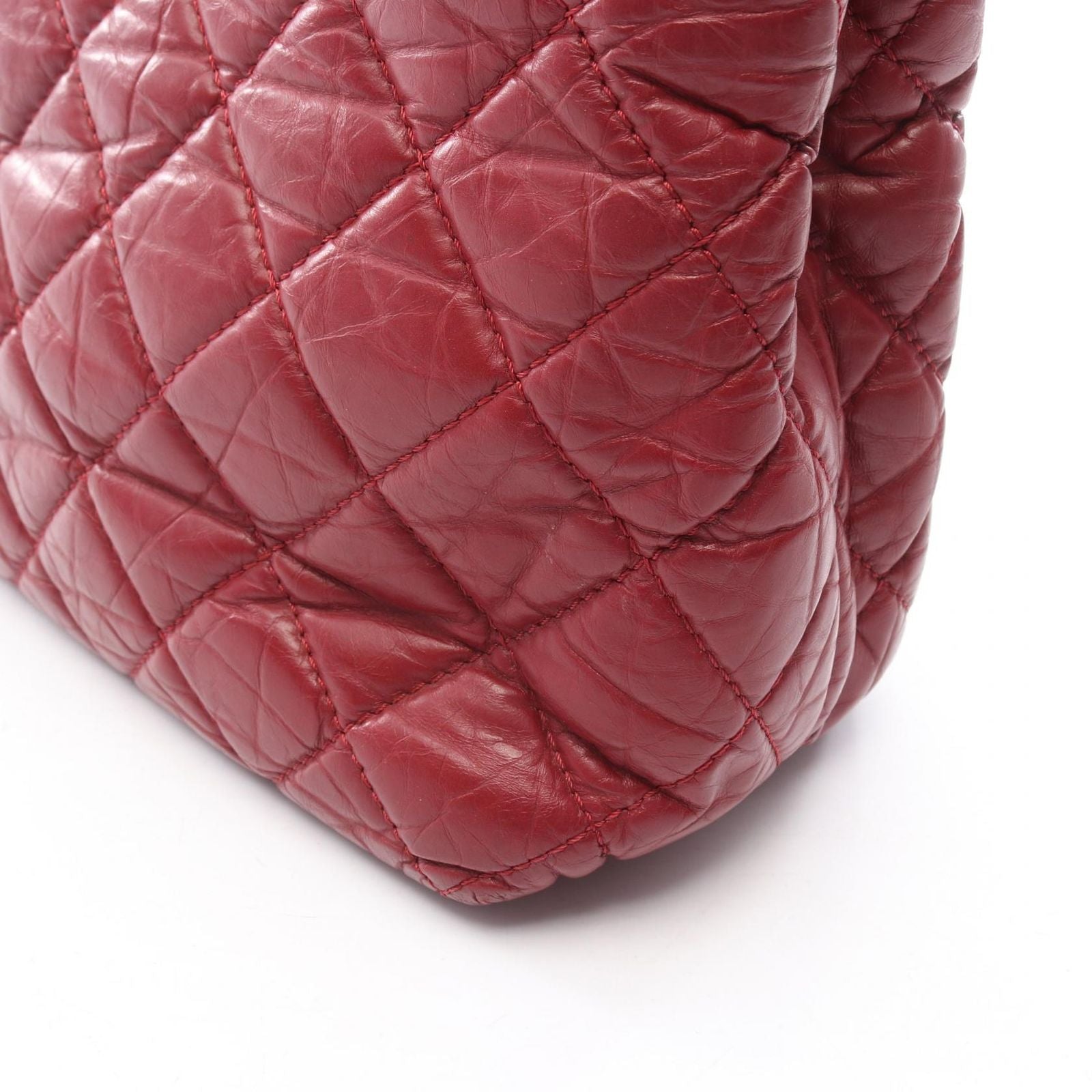 Chanel Shoulder Bag 2.55 Quilted Mademoiselle Chain Red Calf — view 7