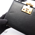 Dior Shoulder Bag Addict Small Box Black Leather — view 6