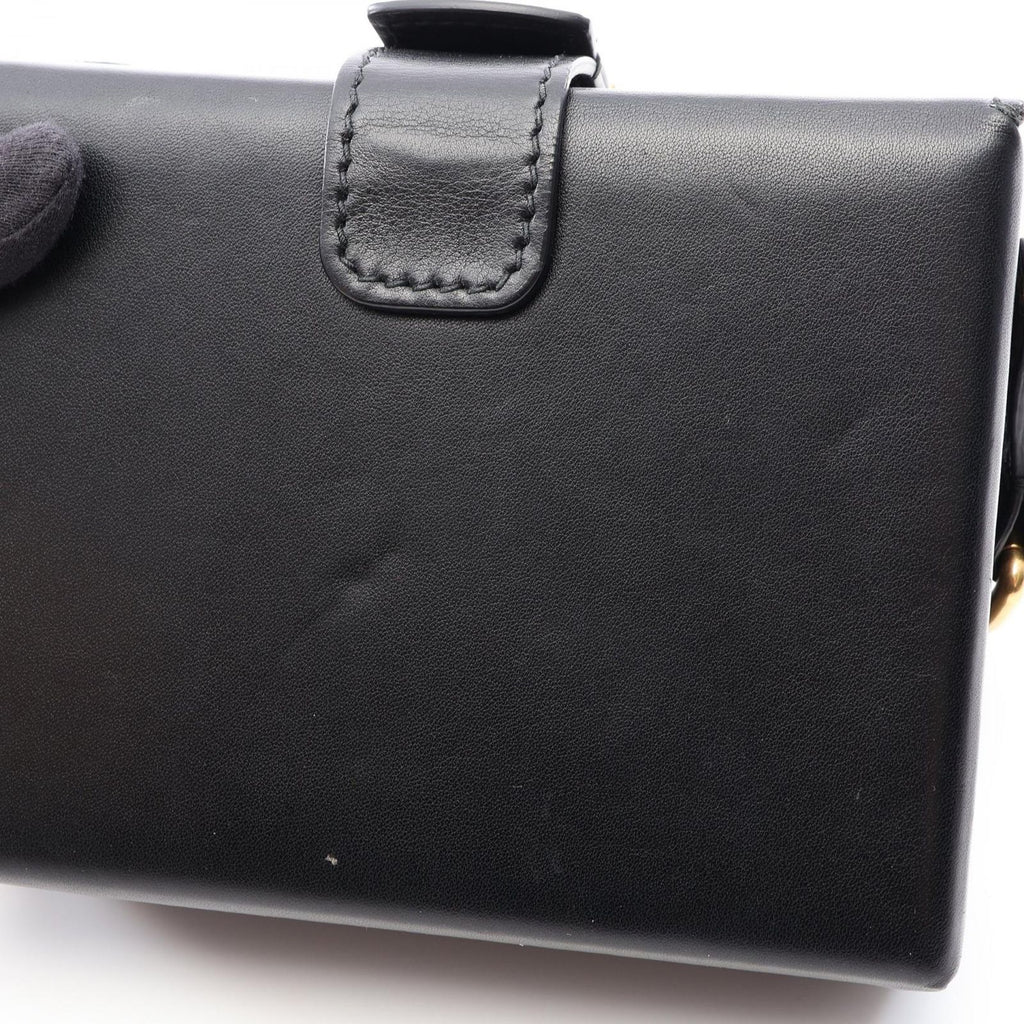 Dior Shoulder Bag Addict Small Box Black Leather — view 5