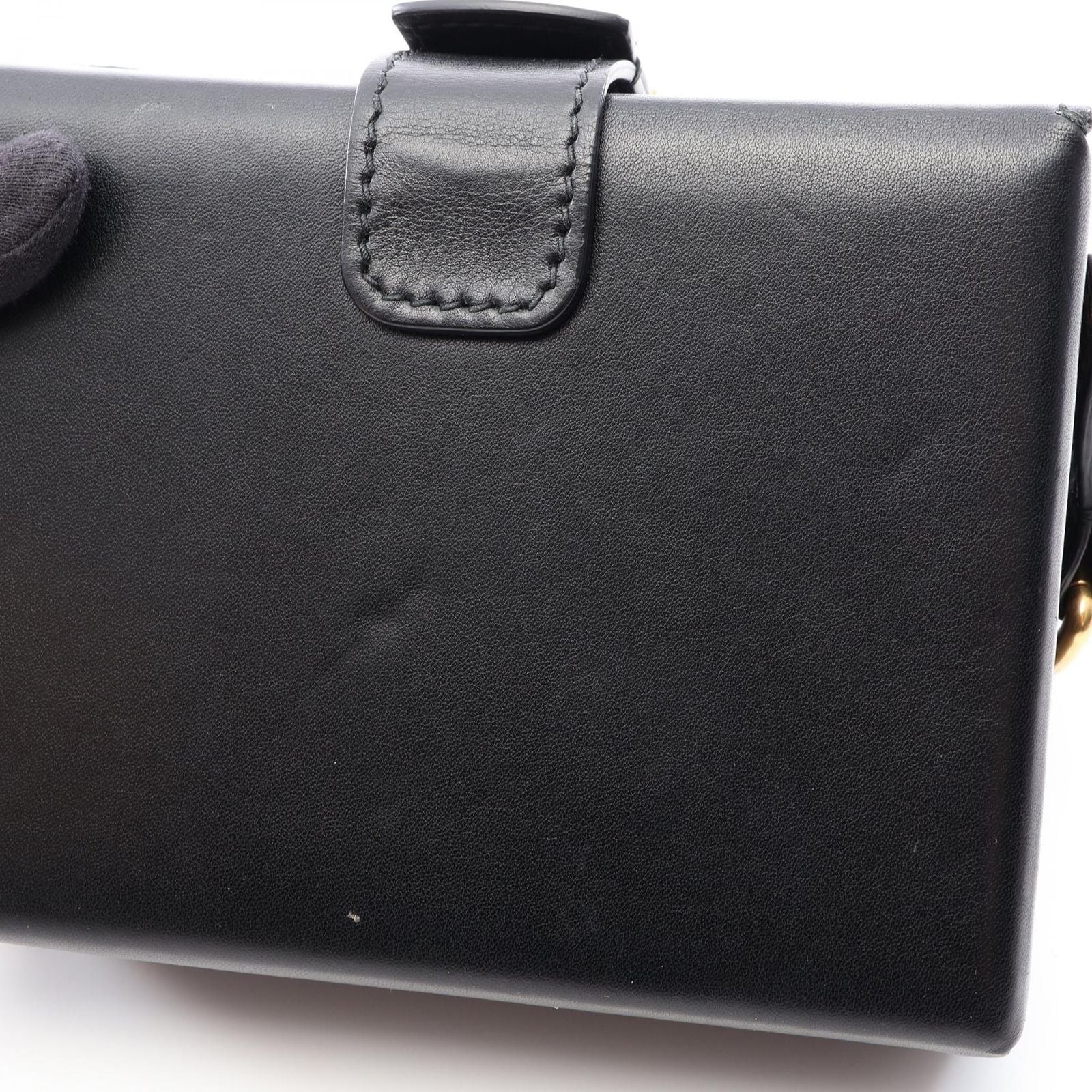 Dior Shoulder Bag Addict Small Box Black Leather — view 5